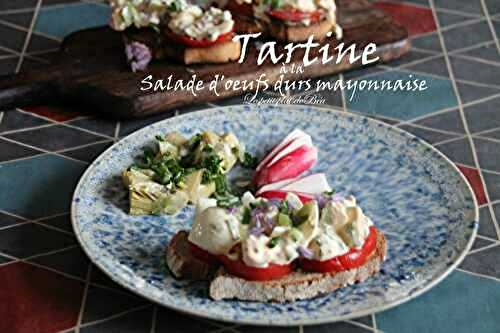 Tartine à la salade d'oeufs durs mayonnaise - balade parisienne