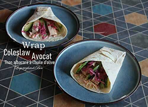 Wrap au coleslaw, avocat et thon albacore à l'huile d'olive