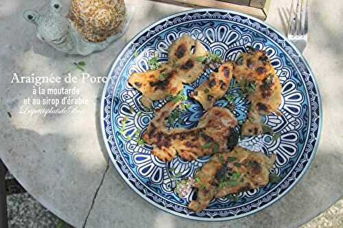 Araignée de porc à la moutarde et au sirop d'érable à la plancha