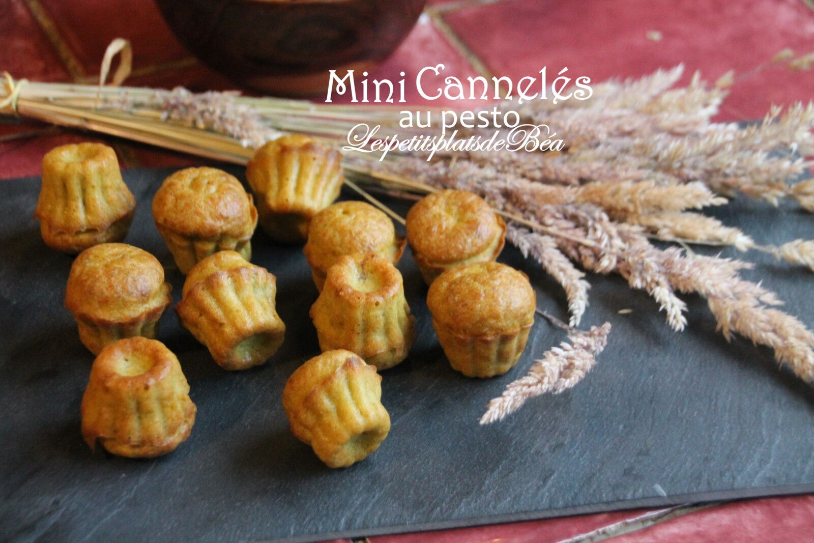 Mini cannelés au pesto de Génova