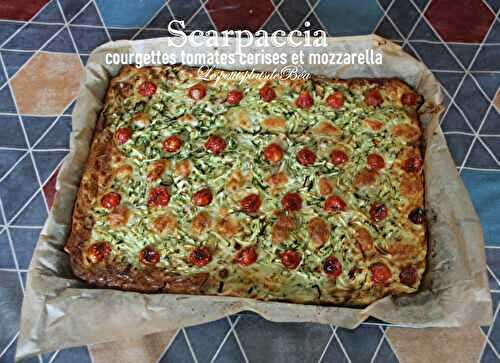 Scarpaccia courgettes, tomates et mozzarella