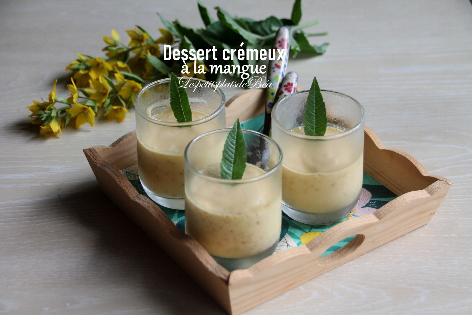 Dessert crémeux à la mangue