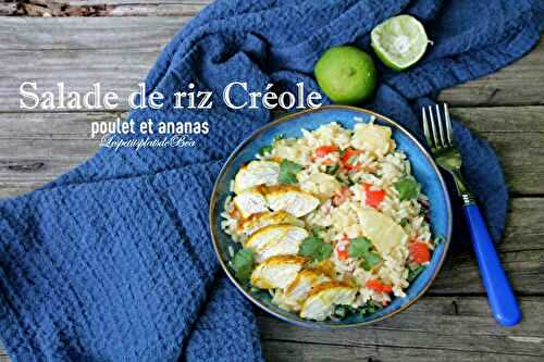 Salade de riz créole au poulet et à l'ananas