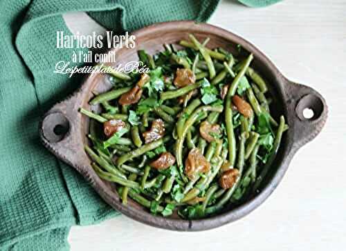 Haricots verts à l'ail confit