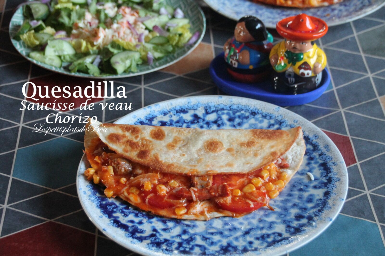 Quesadilla à la saucisse de veau et au chorizo