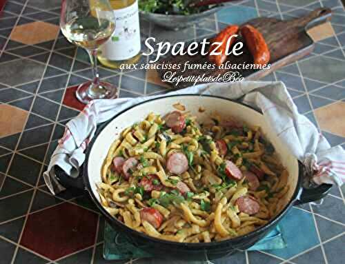 Spaetzle aux saucisses fumées alsaciennes