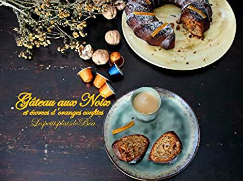Gâteau aux noix et écorces d'oranges confites