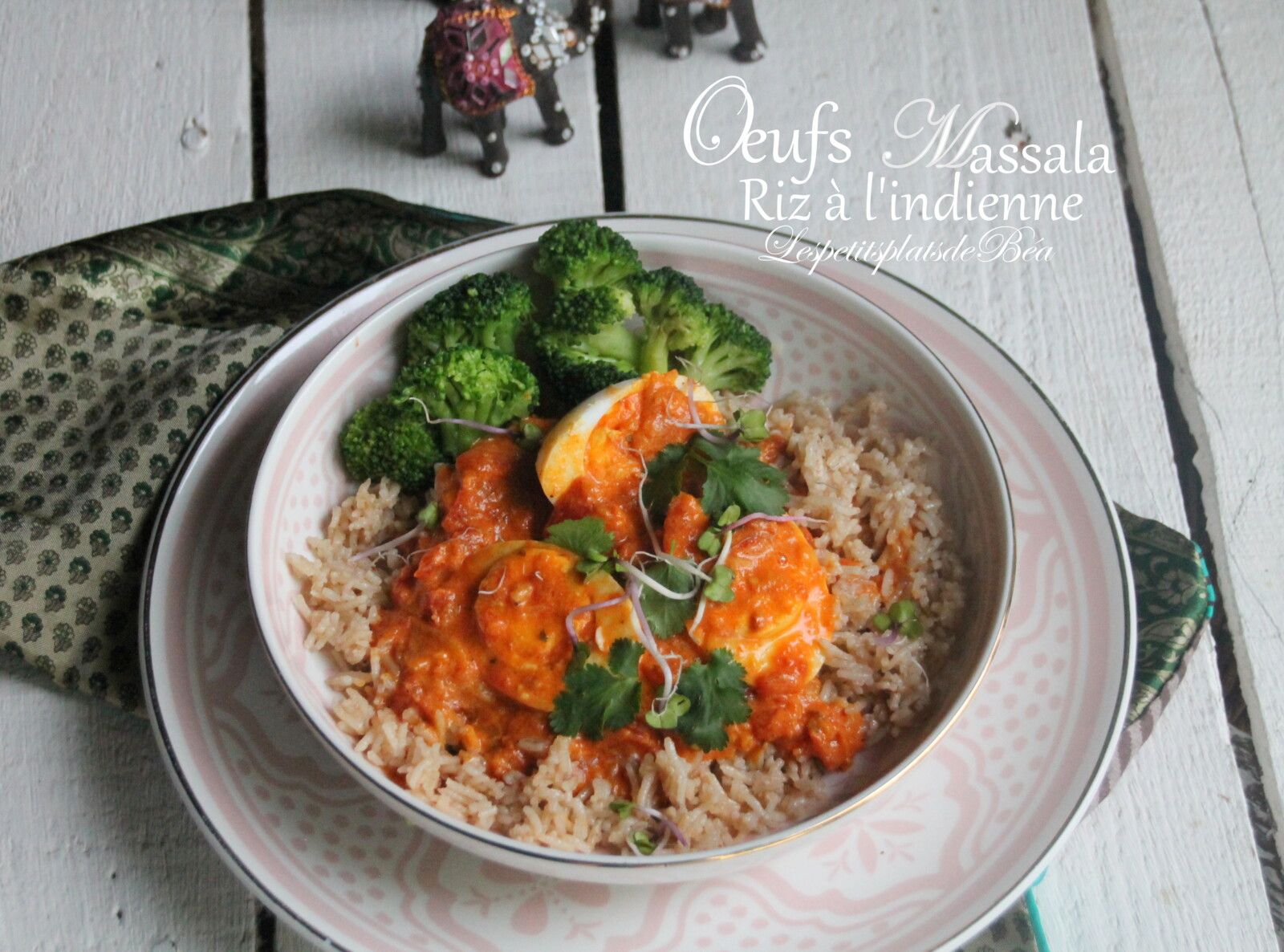 Oeufs massala, riz basmati à l'indienne - Palais indiens