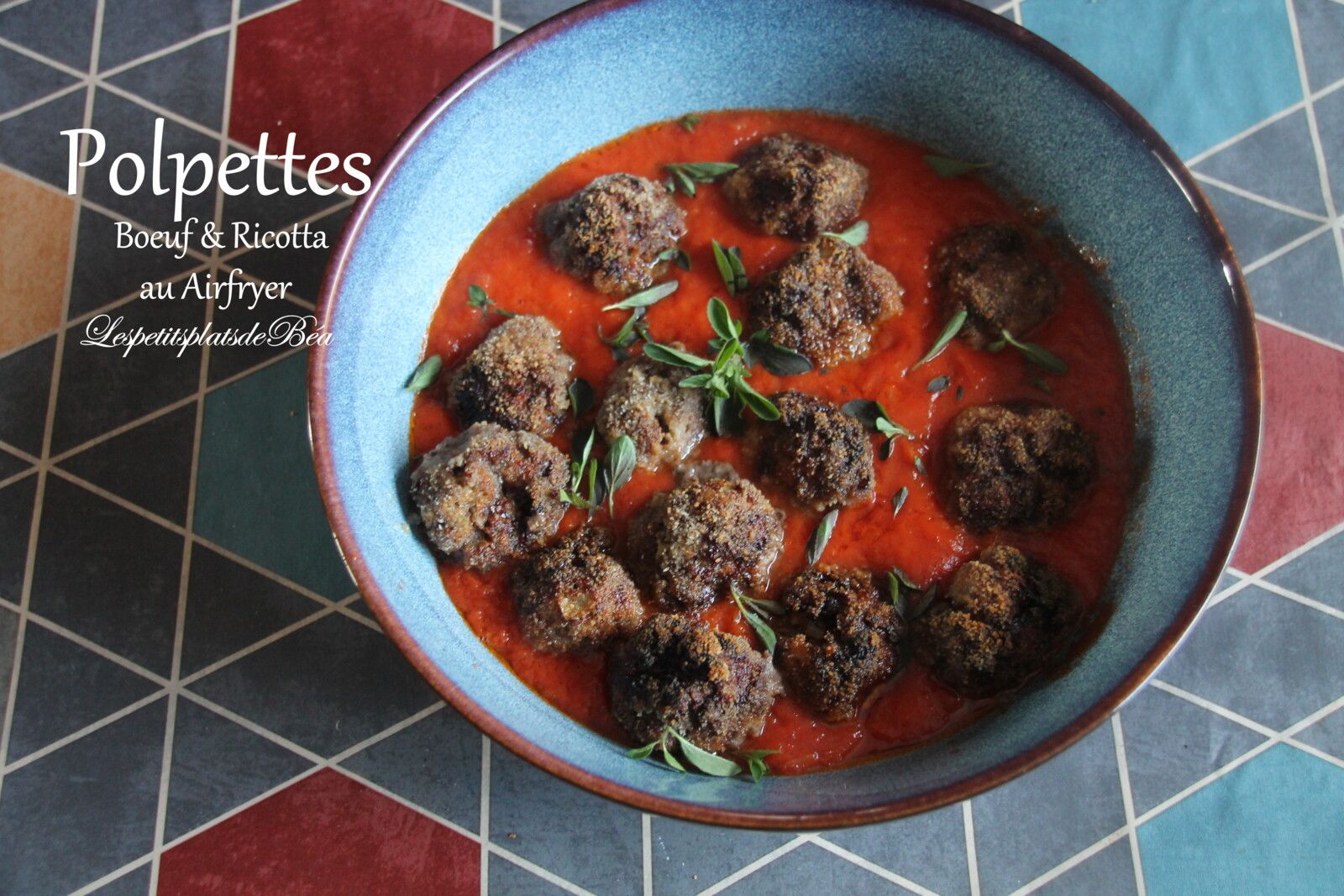 Polpettes au boeuf et à la ricotta cuisson au Airfryer