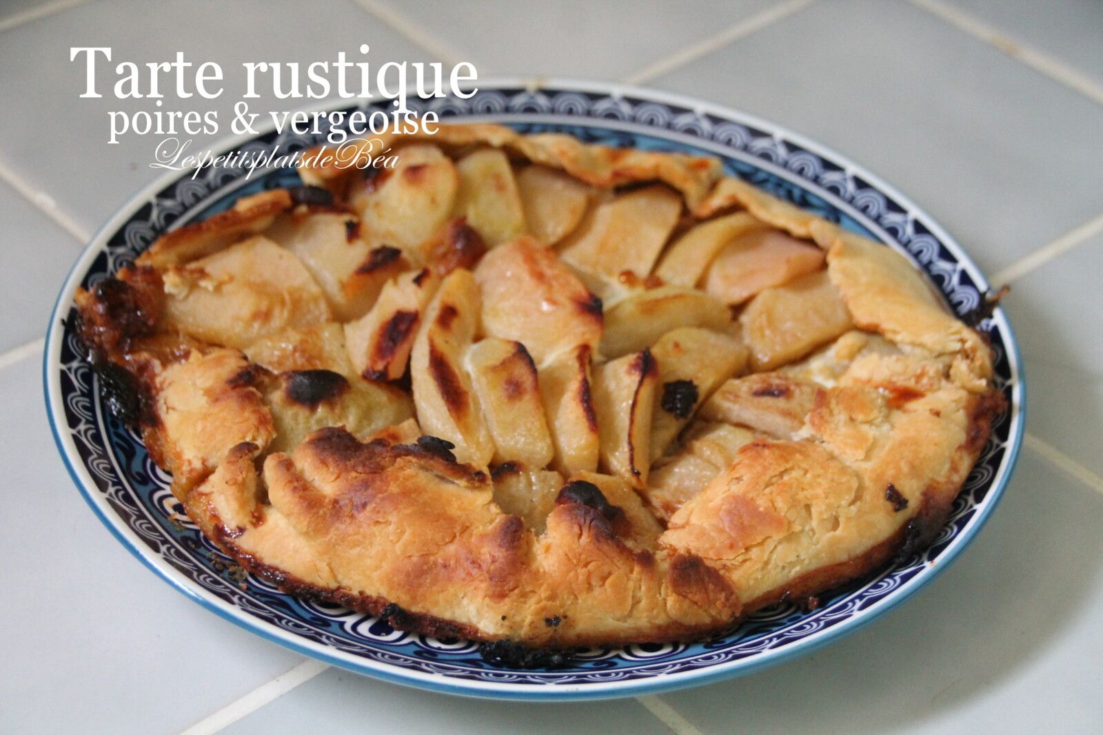 Tarte rustique aux poires et à la vergeoise