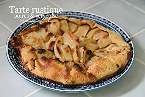 Tarte rustique aux poires et à la vergeoise