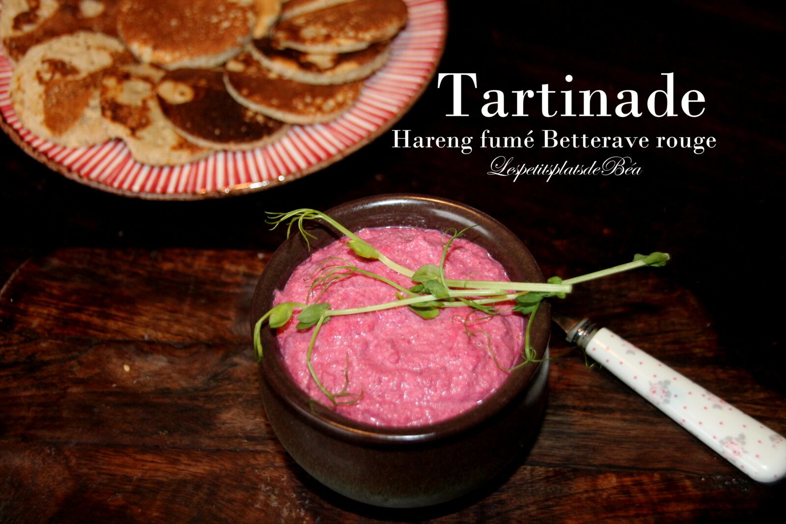 Tartinade hareng fumé et betterave rouge