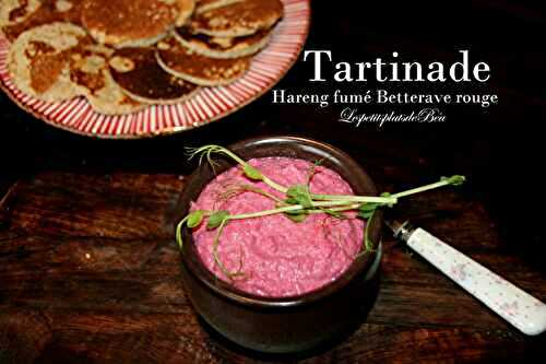 Tartinade hareng fumé et betterave rouge