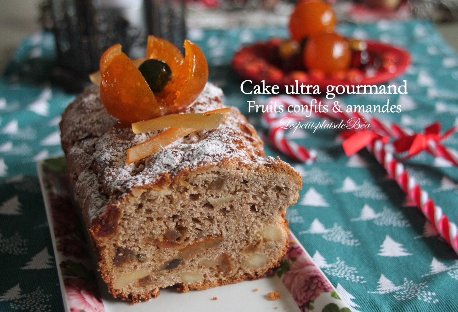 Cake ultra gourmand aux fruits confits et aux amandes