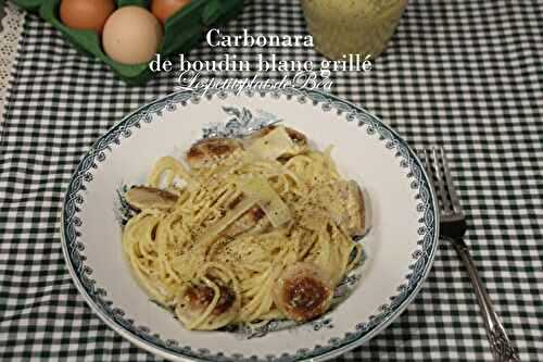 Carbonara de boudin blanc grillé