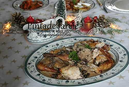 Pintade farcie au boudin blanc aux morilles