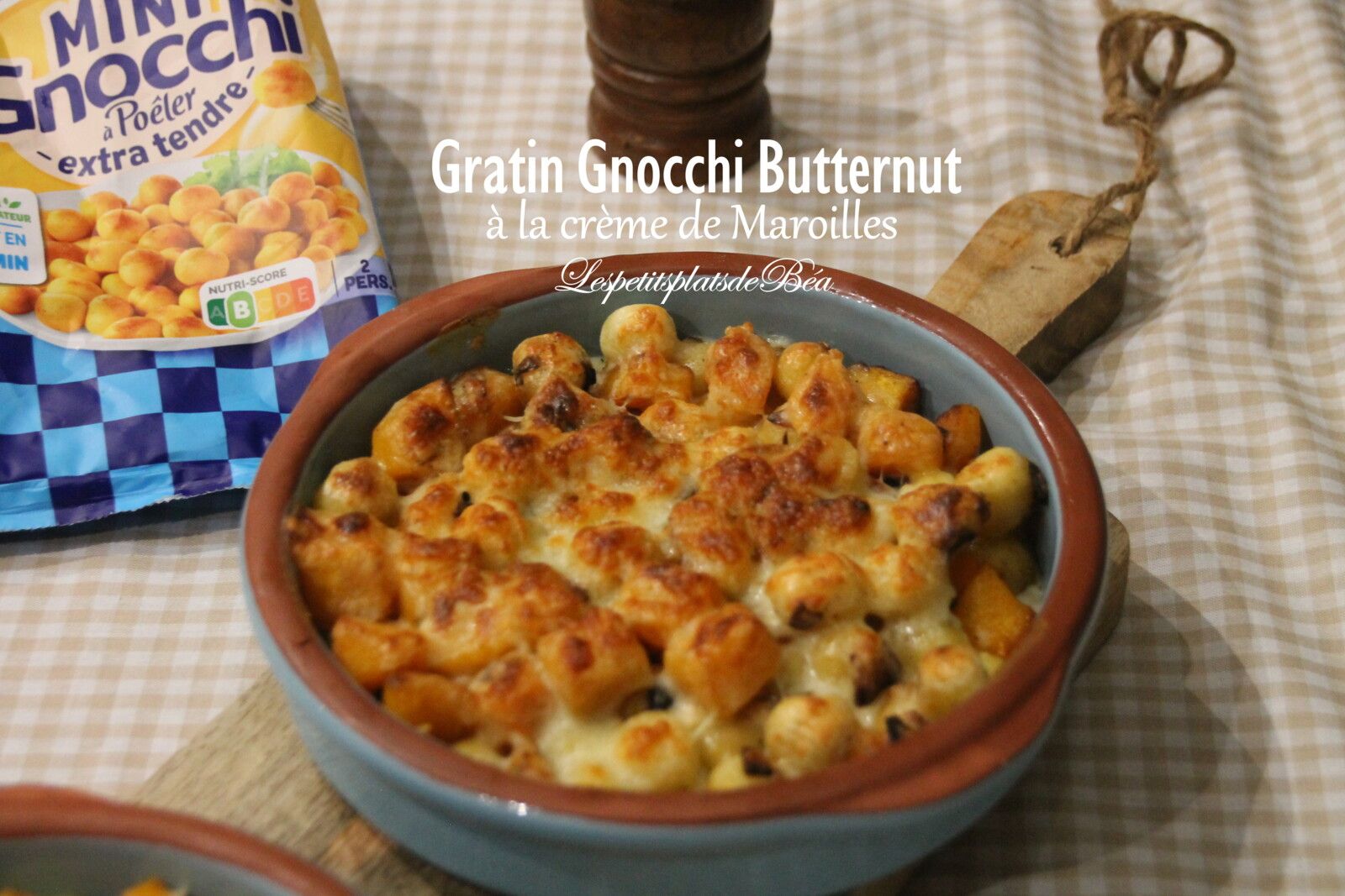 Gratin de gnocchi et butternut à la crème de Maroilles - balade régionale au terril de Sabatier