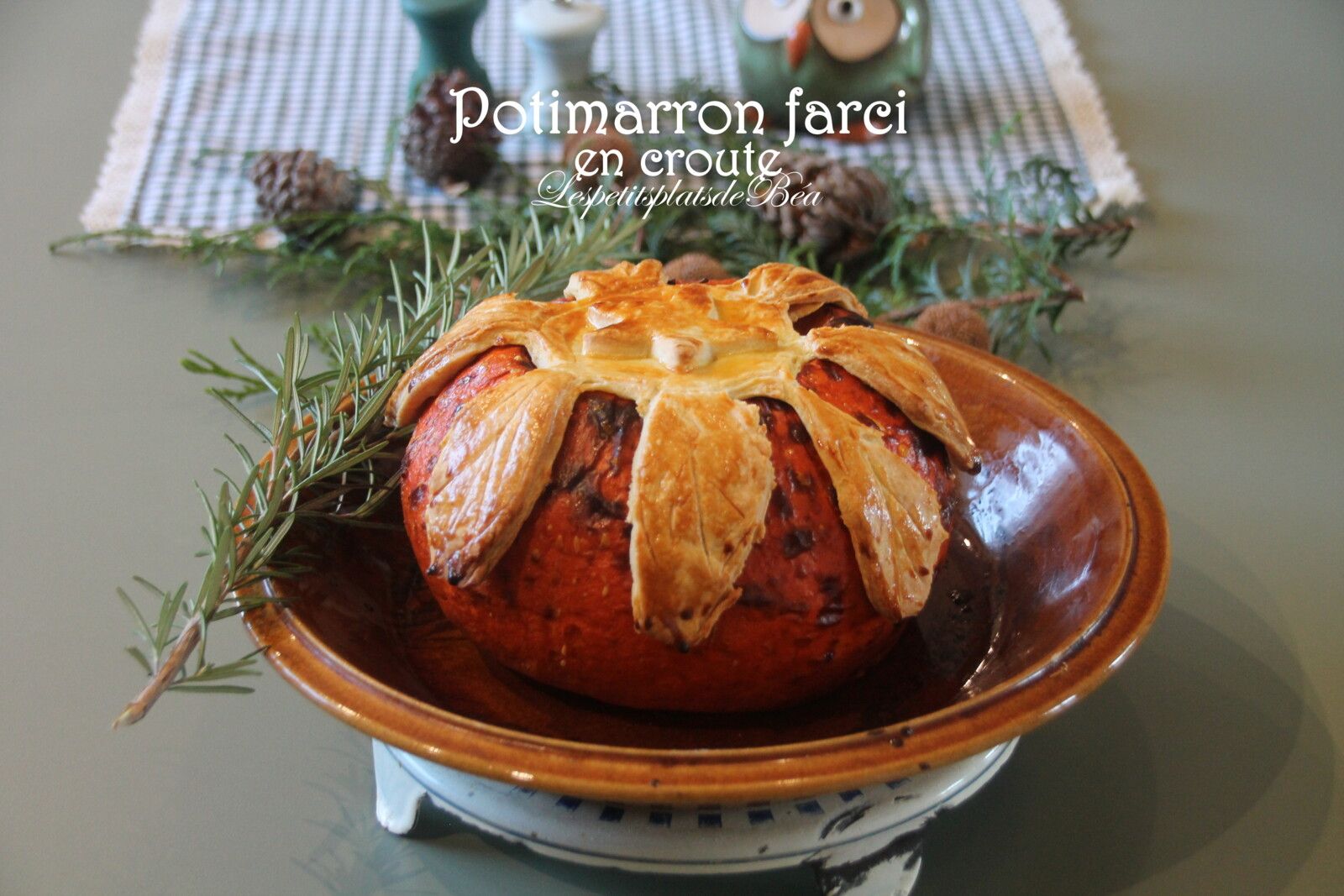 Potimarron farci en croute