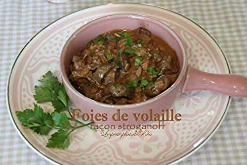 Foies de volaille façon stroganoff