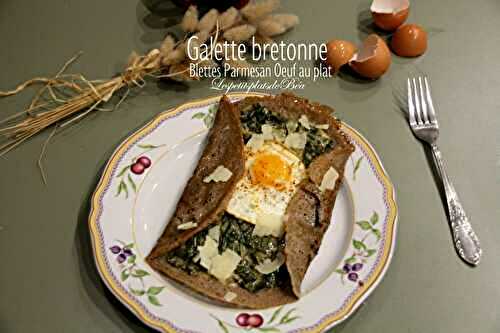 Galette bretonne aux blettes, parmesan et oeuf au plat