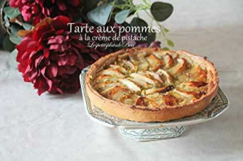 Tarte aux pommes et à la crème de pistache