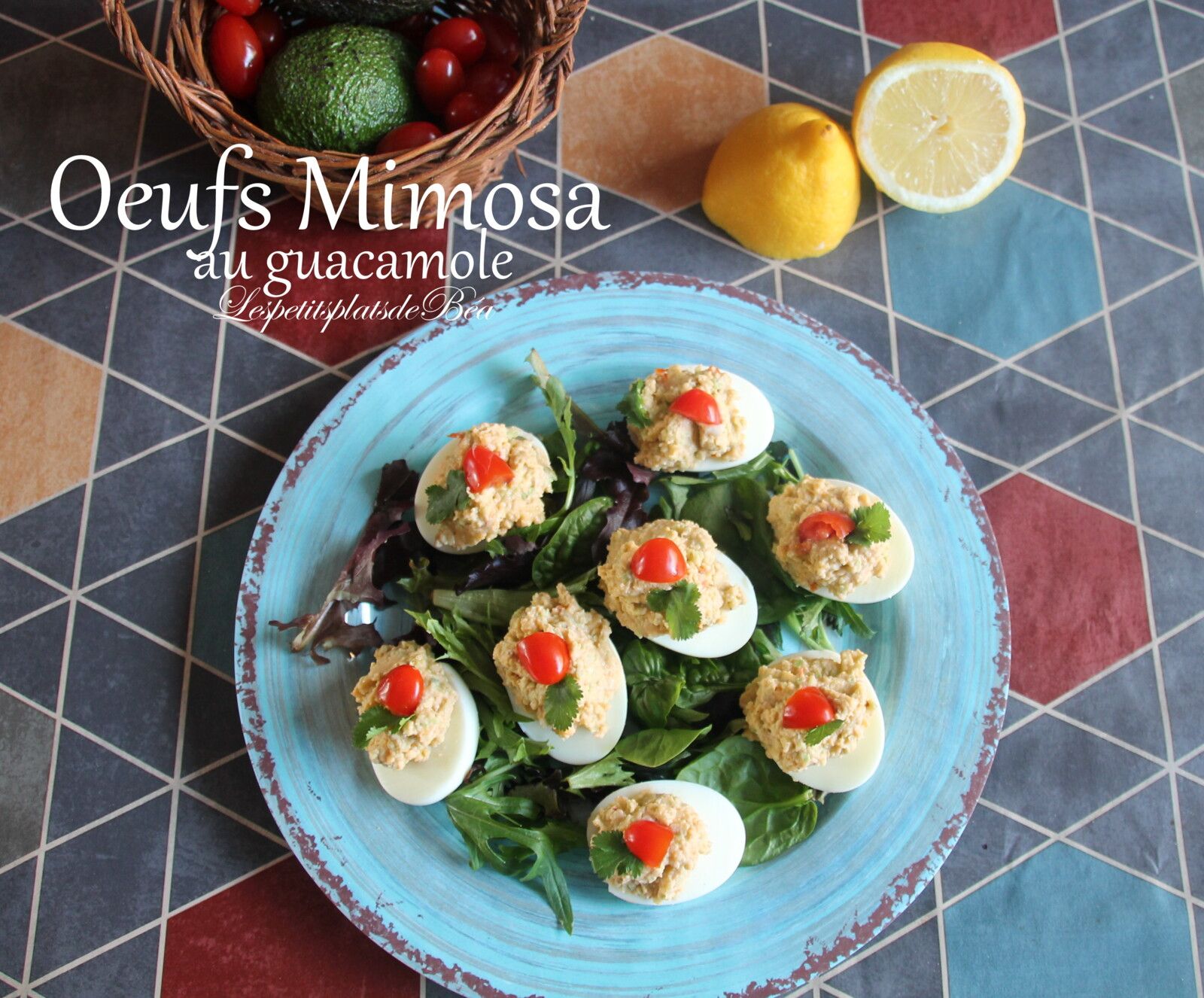 Oeufs mimosa au guacamole