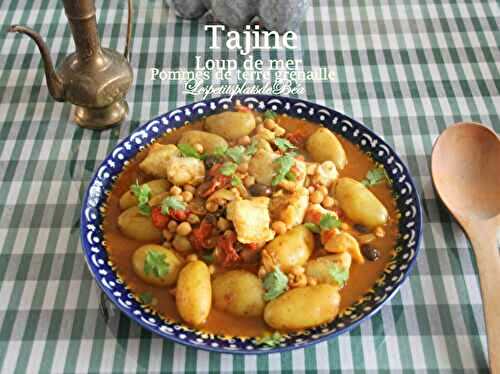 Tajine au loup de mer et pommes de terre grenaille