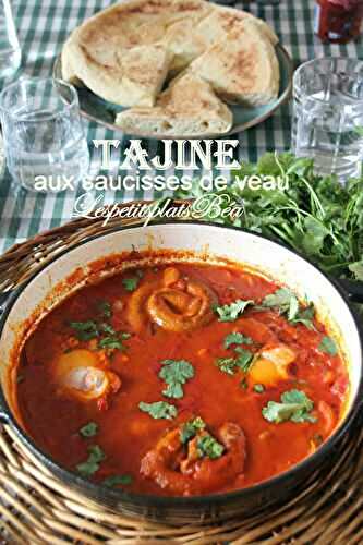 Tajine de saucisses de veau comme un tajine de kefta