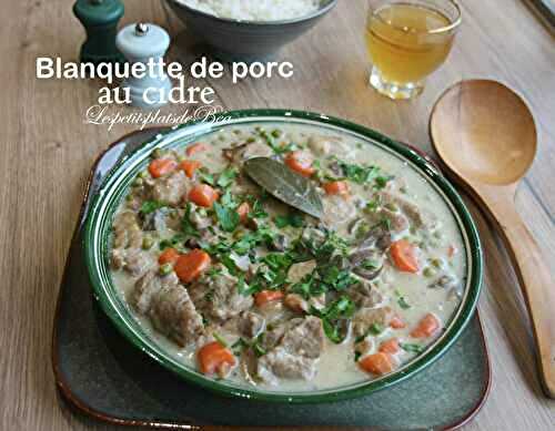 Blanquette de porc au cidre