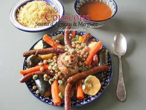 Couscous à la souris d'agneau et aux merguez