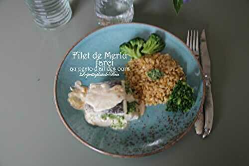 Filet de merlu farci au pesto d'ail des ours