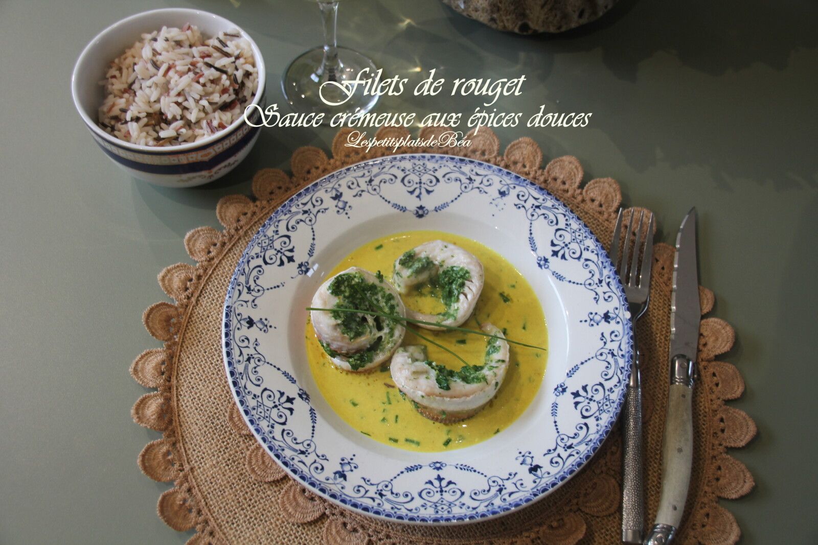 Filets de rouget sauce crémeuse aux épices douces