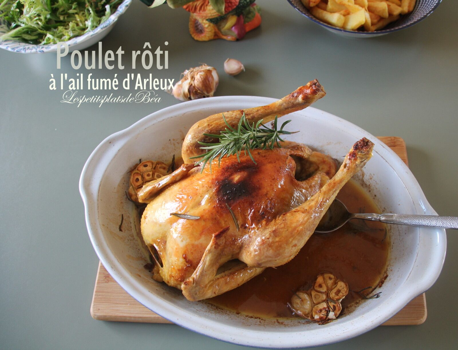 Poulet rôti à l'ail fumé d'Arleux