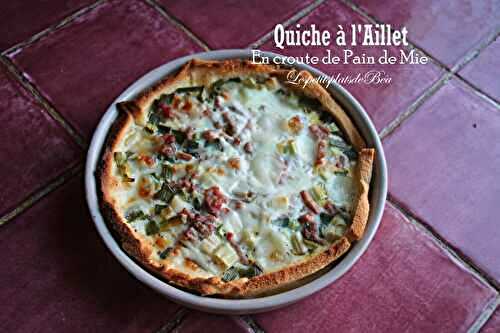 Quiche à l'aillet en croute de pain de mie