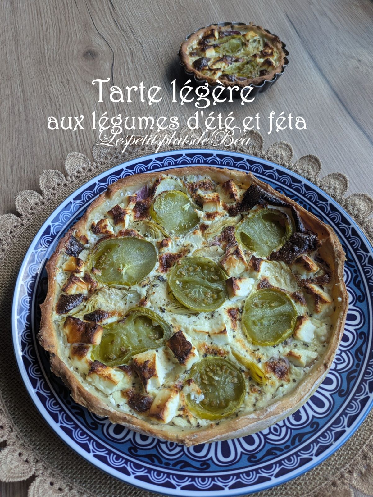 Tarte légère aux légumes d'été et à la feta