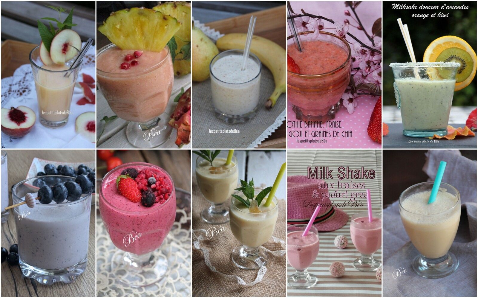 10 Desserts ou gouters à boire pour un plein de fraicheur assuré.