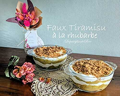 Faux tiramisu à la rhubarbe