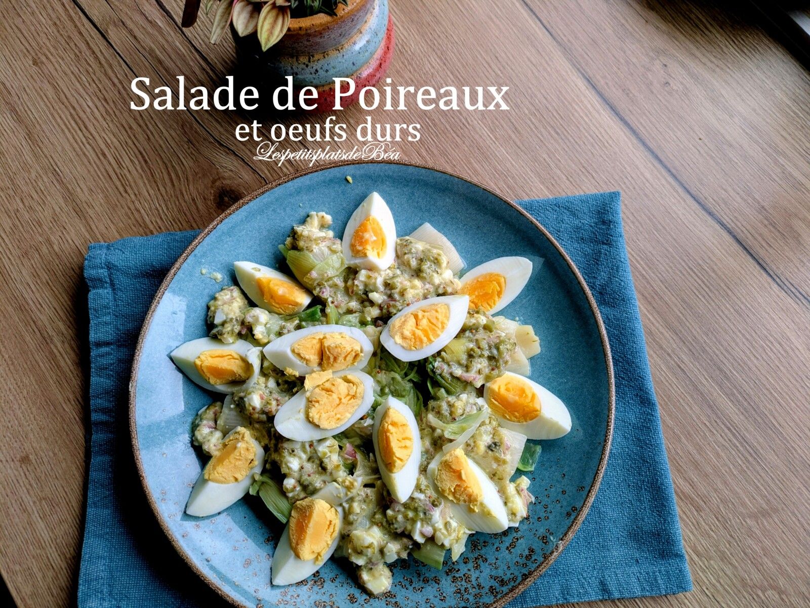 Salade de poireaux et oeufs durs