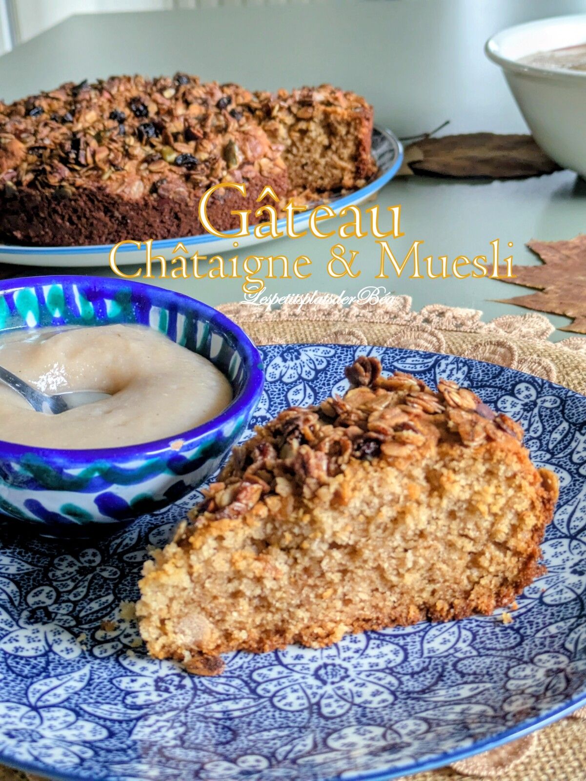 Gâteau à la chataigne et au muesli maison (2 recettes)