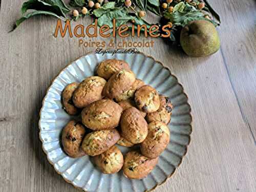 Madeleines à la poire et au chocolat