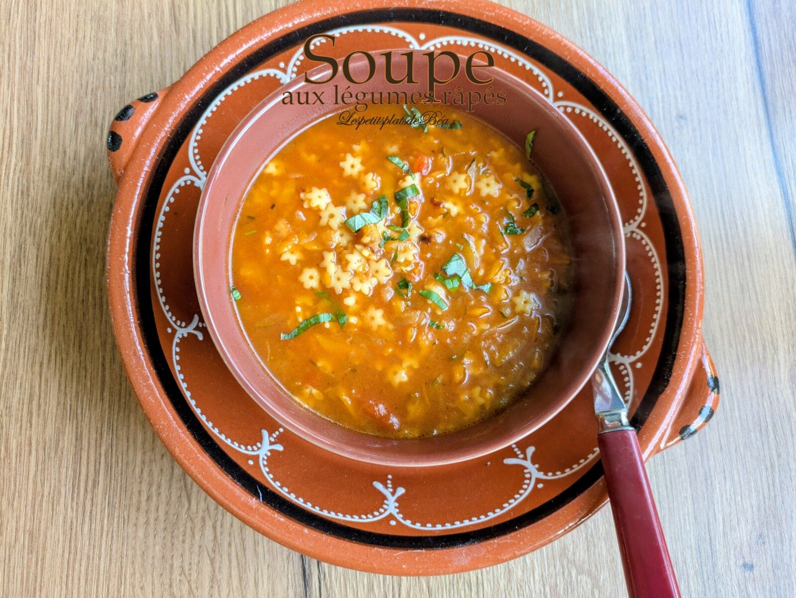 Soupe aux légumes râpés