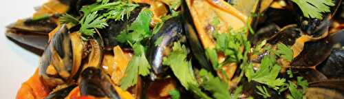 Moules au curry Thaï et Saté