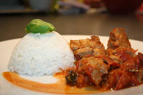 Sauté de veau au chorizo et aux herbes du jardin