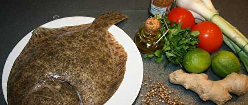 Turbot au four et sa sauce vierge