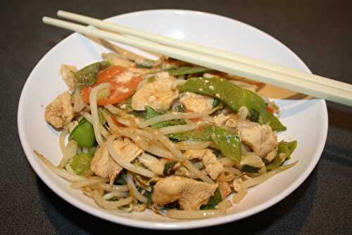 Wok de poulet aux légumes