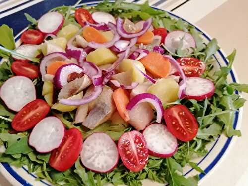 Salade de pommes de terre tièdes et harengs fumés « Cuisine du cœur santé plaisir »
