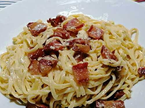 Spaghettis Carbonara, l’authentique recette venue directement de la Mama de Rome.