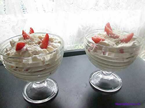 Mousse chocolat blanc-fraises