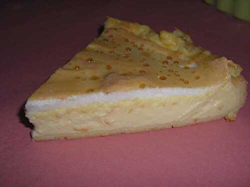 Tarte au fromage blanc meringuée