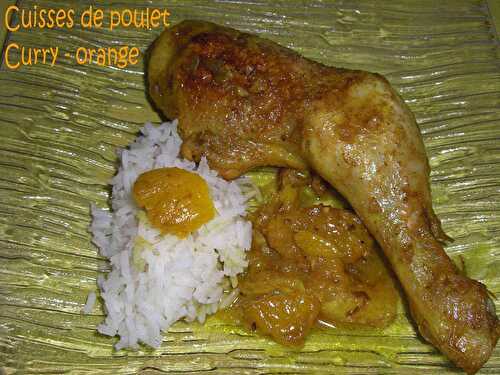 Cuisses de poulet curry - orange